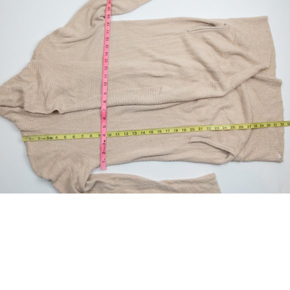 Barefoot Dreams Circle Cardigan Cozy Chic Lite Open Front Cardi Tan Size Medium - Picture 6 of 6